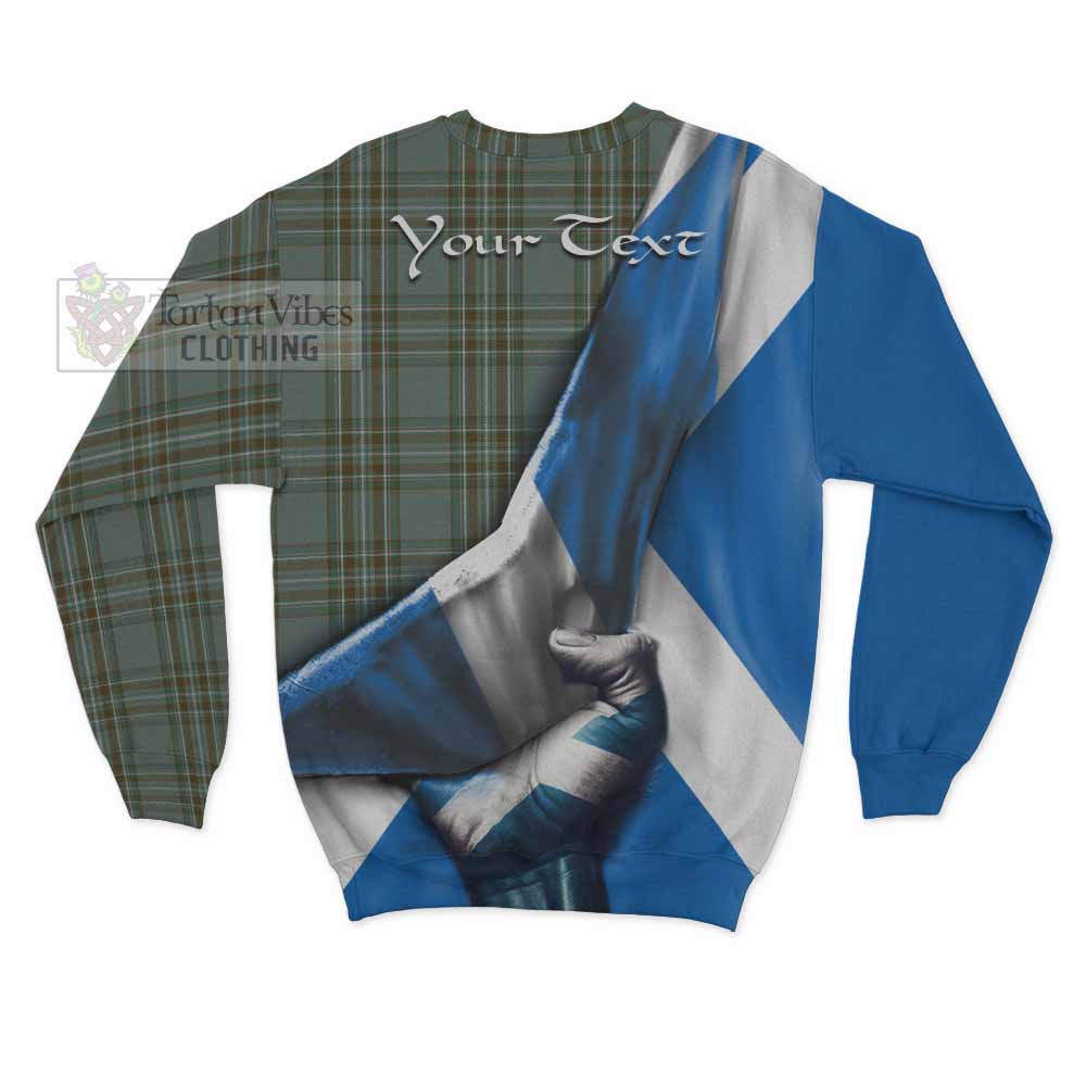 Tartan Vibes Clothing Kelly Tartan Sweatshirt with Family Crest Scotland Patriotic Style