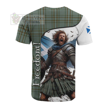 Tartan Vibes Clothing Kelly Crest Tartan Cotton T-shirt Inspired by the Freedom of Scottish Warrior
