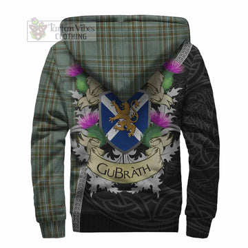 Tartan Vibes Clothing Kelly Tartan Family Crest Sherpa Hoodie Lion Rampant Royal Thistle Shield Celtic Inspired