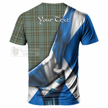 Tartan Vibes Clothing Kelly Tartan T-Shirt with Family Crest Scotland Patriotic Style