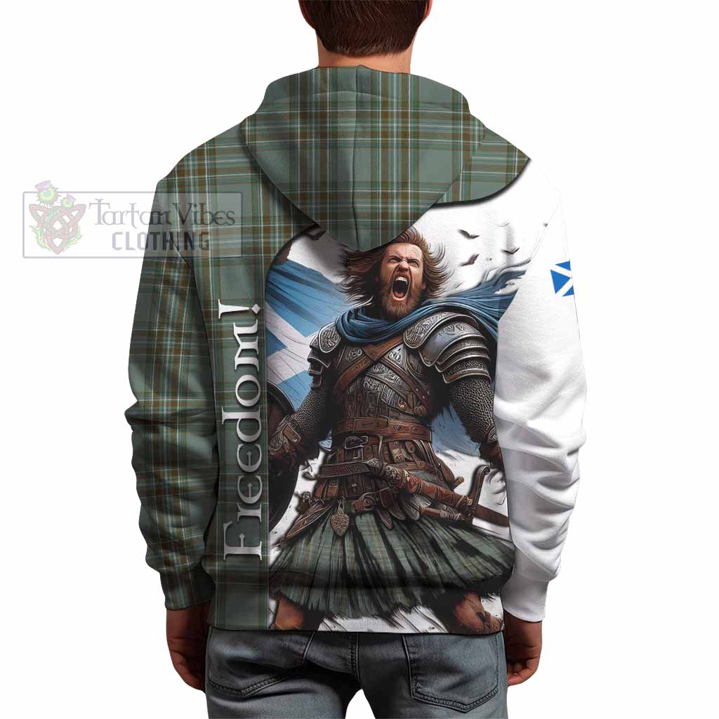 Tartan Vibes Clothing Kelly Crest Tartan Hoodie Inspired by the Freedom of Scottish Warrior