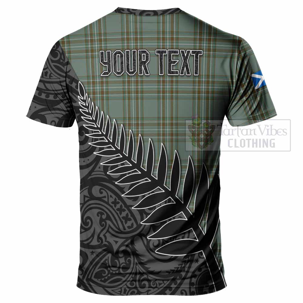 Tartan Vibes Clothing Kelly Crest Tartan T-Shirt with New Zealand Silver Fern Half Style