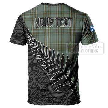 Tartan Vibes Clothing Kelly Crest Tartan T-Shirt with New Zealand Silver Fern Half Style