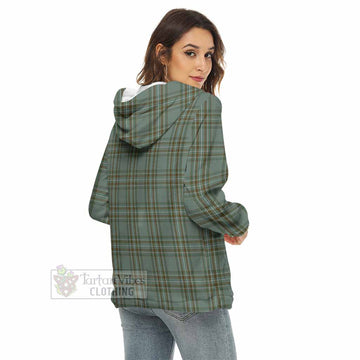 Kelly Tartan Women's Borg Fleece Hoodie with Half Zip - Tartan Vibes Clothing