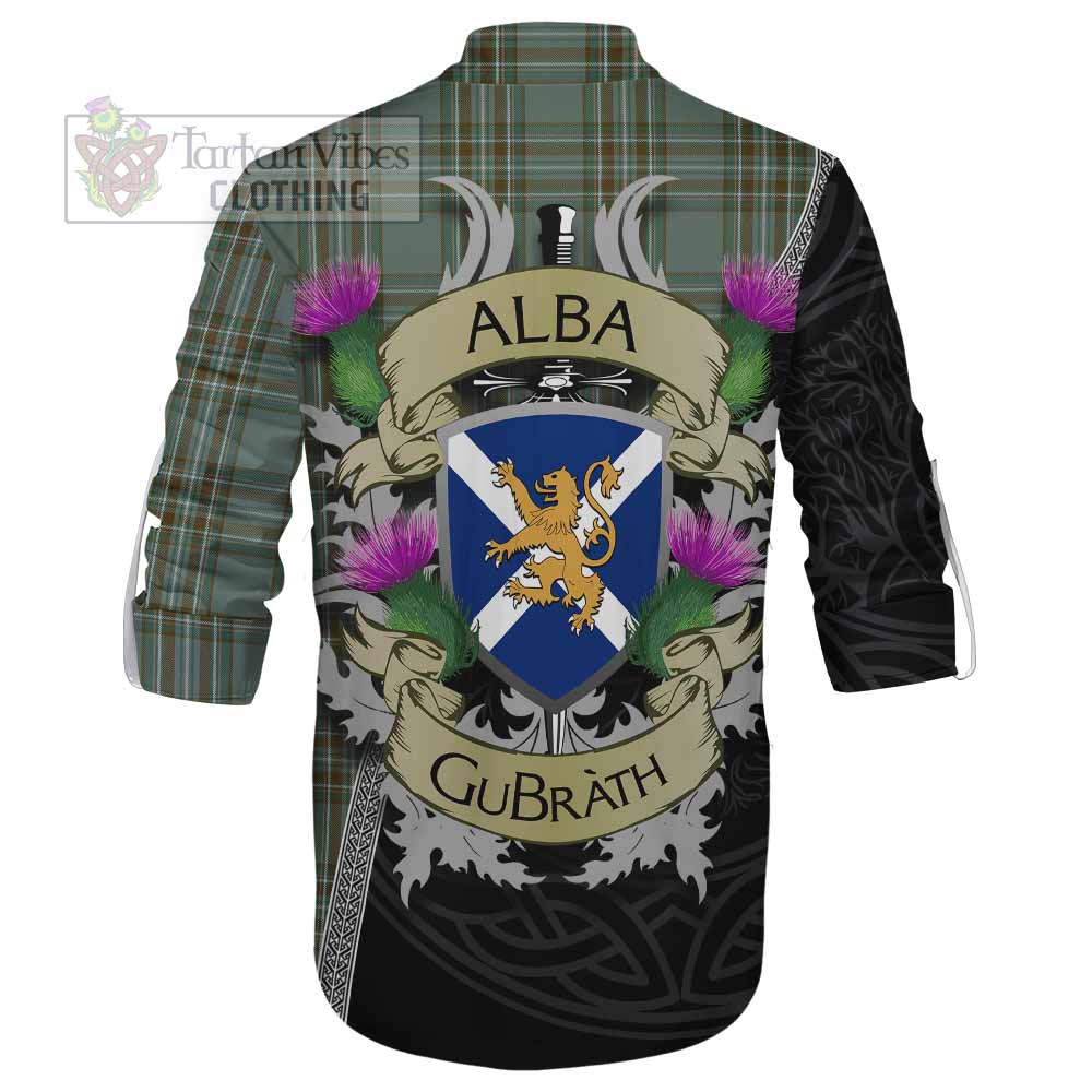 Tartan Vibes Clothing Kelly Tartan Family Crest Ghillie Kilt Shirt Lion Rampant Royal Thistle Shield Celtic Inspired