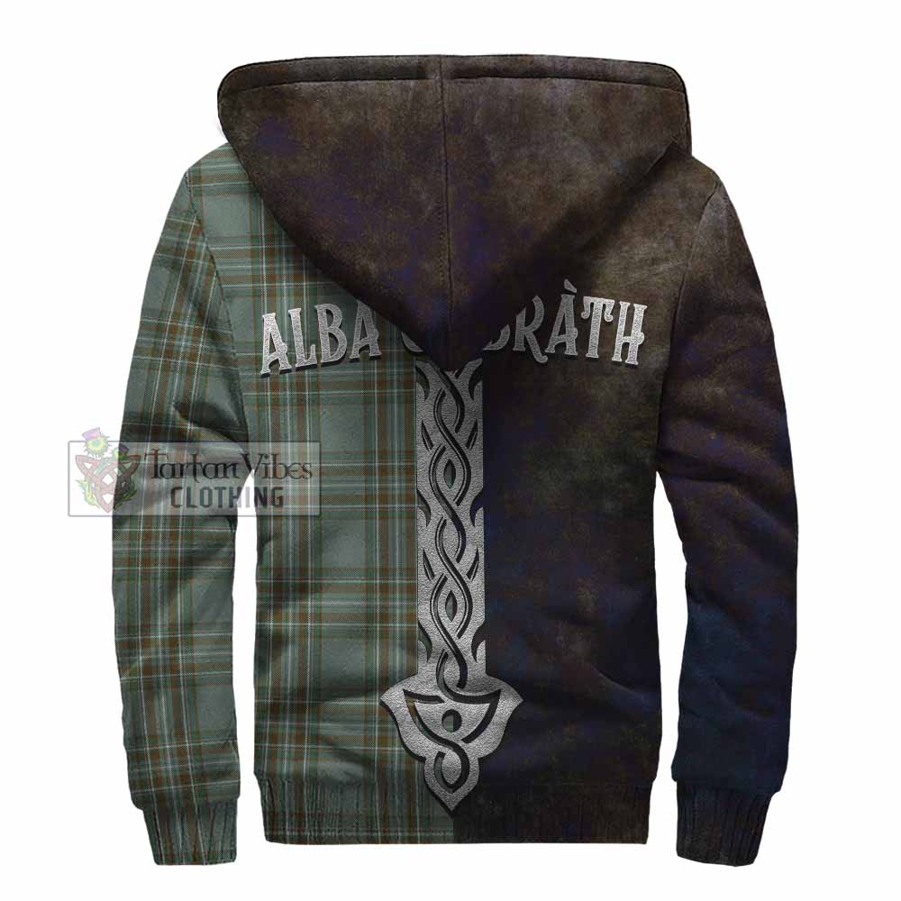 Tartan Vibes Clothing Kelly Tartan Family Crest Sherpa Hoodie Alba Gu Brath Be Brave Lion Ancient Style