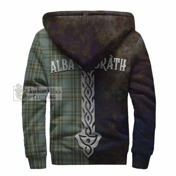 Tartan Vibes Clothing Kelly Tartan Family Crest Sherpa Hoodie Alba Gu Brath Be Brave Lion Ancient Style