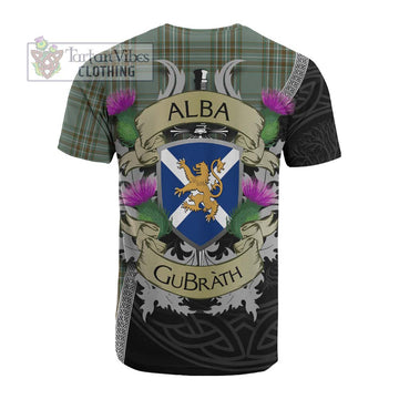 Tartan Vibes Clothing Kelly Tartan Family Crest Cotton T-shirt Lion Rampant Royal Thistle Shield Celtic Inspired