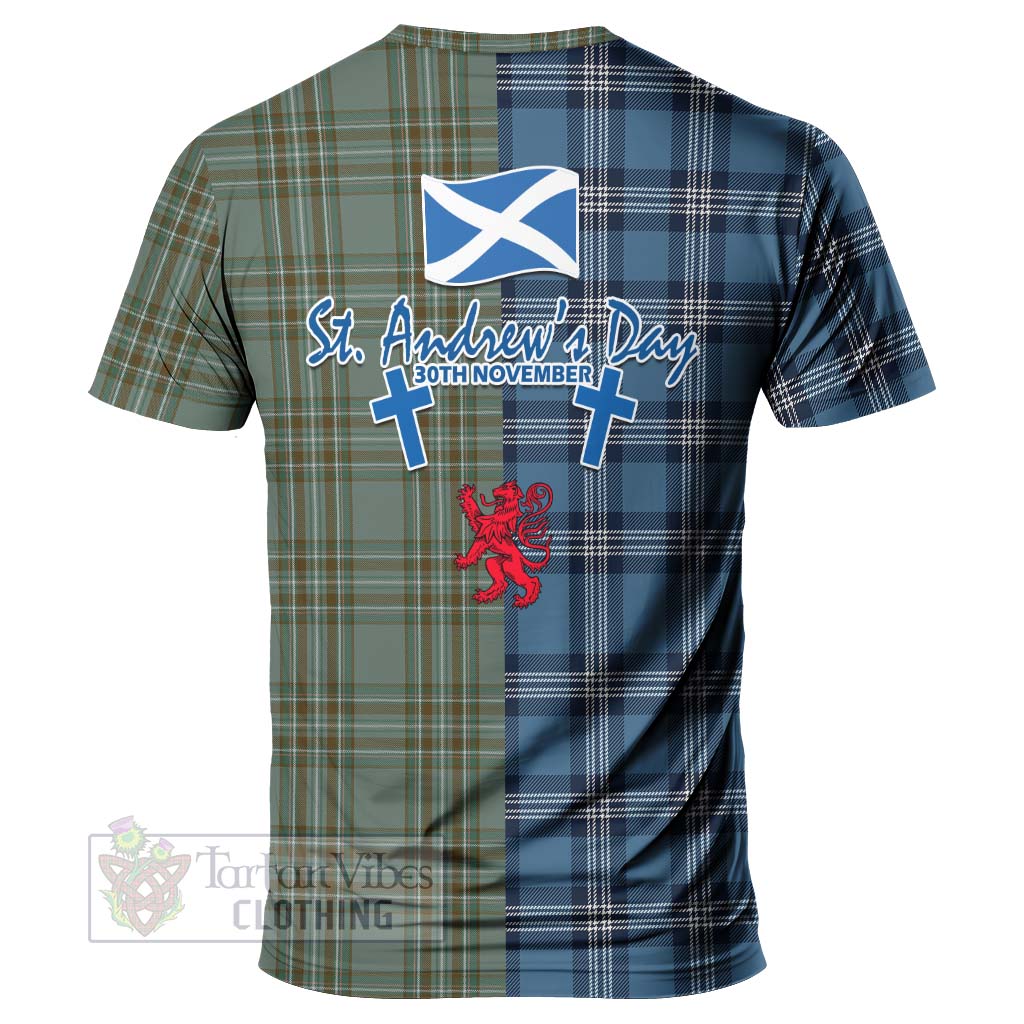 Tartan Vibes Clothing Kelly Tartan T-Shirt Happy St. Andrew's Day Half Tartan Style