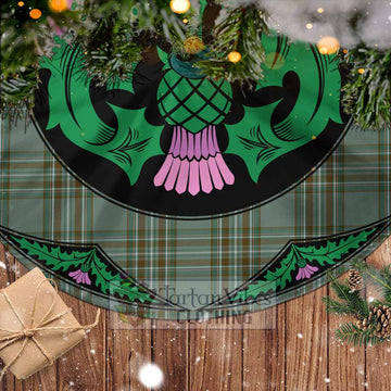 Tartan Vibes Clothing Kelly Tartan Christmas Tree Skirt Scottish Thistle Style