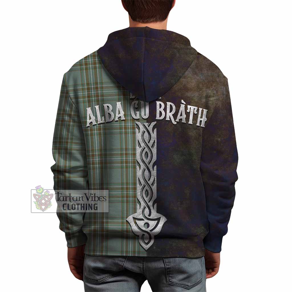 Tartan Vibes Clothing Kelly Tartan Family Crest Hoodie Alba Gu Brath Be Brave Lion Ancient Style