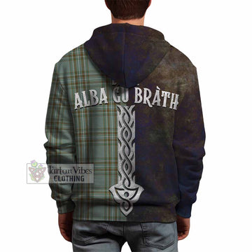 Tartan Vibes Clothing Kelly Tartan Family Crest Hoodie Alba Gu Brath Be Brave Lion Ancient Style
