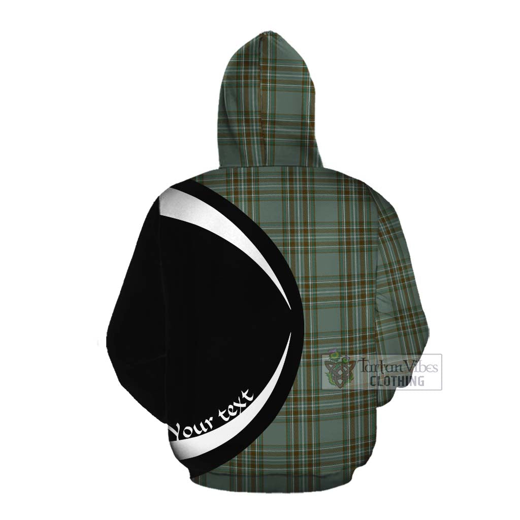 Tartan Vibes Clothing Kelly Tartan Cotton Hoodie with Family Crest Circle Style