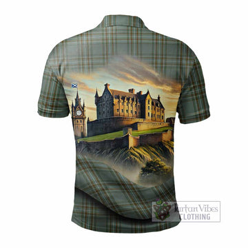 Tartan Vibes Clothing Kelly Tartan Family Crest Polo Shirt with Scottish Ancient Castle Stype