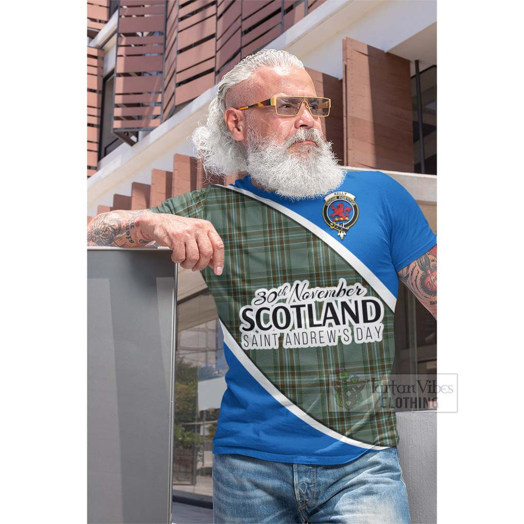 Tartan Vibes Clothing Kelly Family Crest Tartan Cotton T-shirt Celebrate Saint Andrew's Day in Style