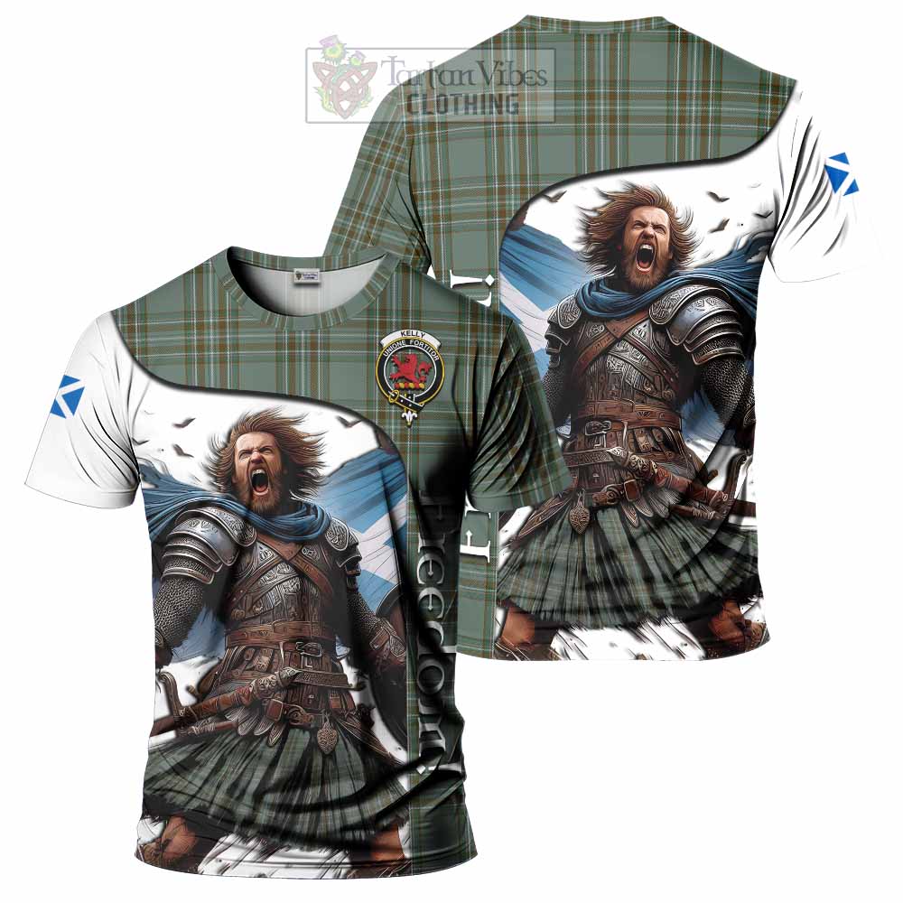 Kelly Crest Tartan T-Shirt Inspired by the Freedom of Scottish Warrior