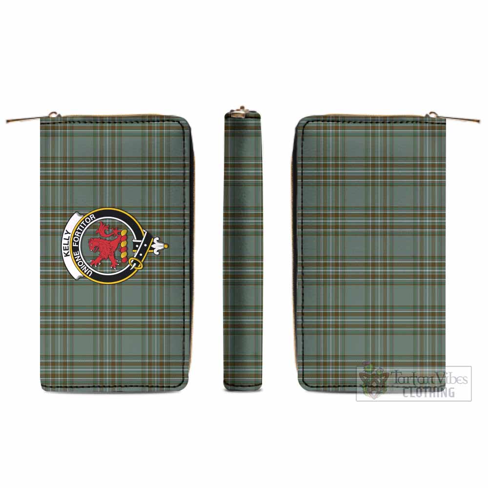 Tartan Vibes Clothing Kelly Tartan Women's Leather Wallet with Family Crest