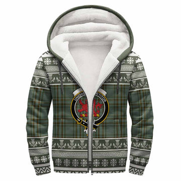Kelly Clan Tartan Christmas Fleece Hoodie with Family Crest - Tartan Vibes Clothing