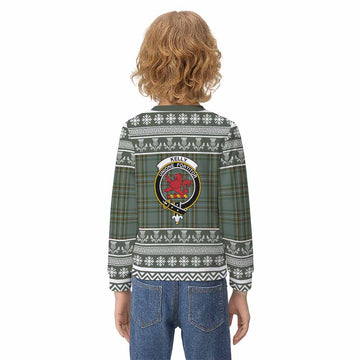 Kelly Clan Tartan Christmas Kid Ugly Sweatshirt with Family Crest - Tartan Vibes Clothing