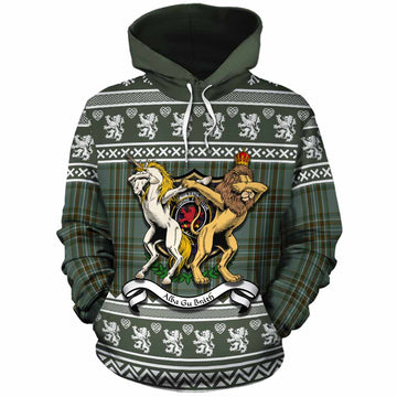 Kelly Clan Tartan Crest Christmas Cotton Hoodie Coat of Arms Funny Style - Tartan Vibes Clothing