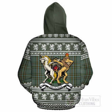 Kelly Clan Tartan Crest Christmas Cotton Hoodie Coat of Arms Funny Style - Tartan Vibes Clothing