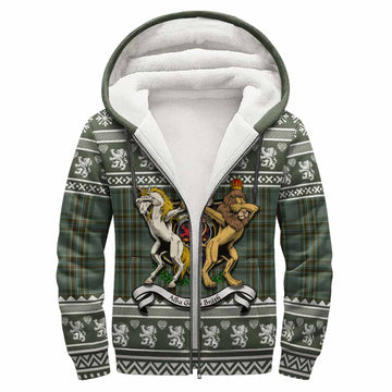 Kelly Clan Tartan Crest Christmas Fleece Hoodie Coat of Arms Funny Style - Tartan Vibes Clothing