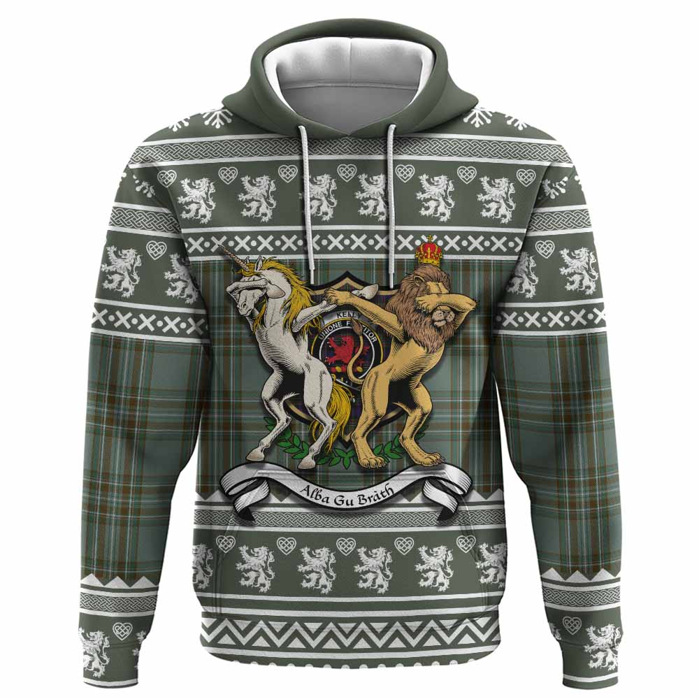 Kelly Clan Tartan Crest Christmas Hoodie Coat of Arms Funny Style - Tartan Vibes Clothing