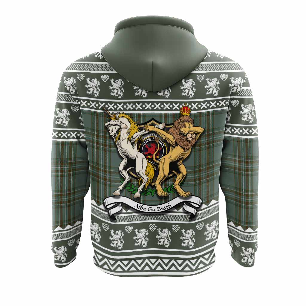 Kelly Clan Tartan Crest Christmas Hoodie Coat of Arms Funny Style - Tartan Vibes Clothing
