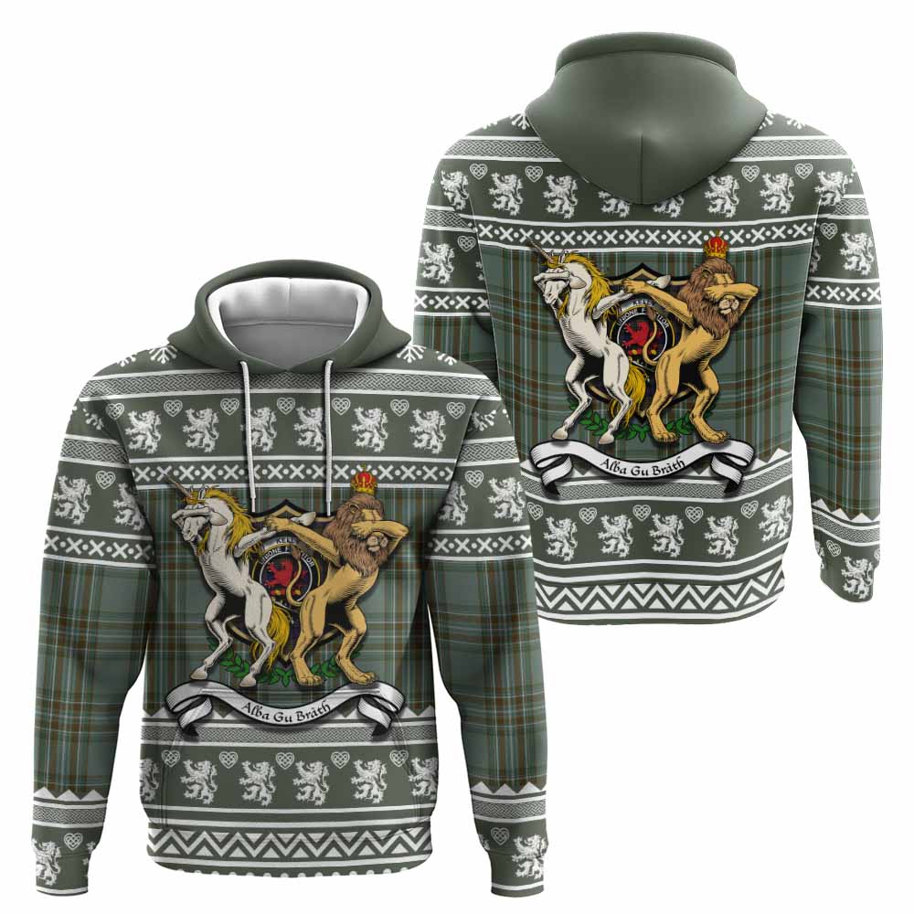 Kelly Clan Tartan Crest Christmas Hoodie Coat of Arms Funny Style - Tartan Vibes Clothing