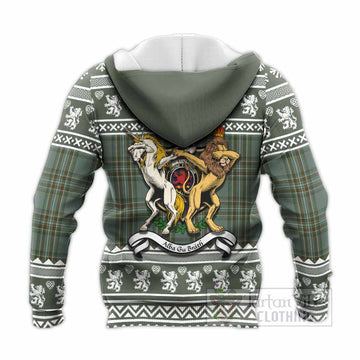 Kelly Clan Tartan Crest Christmas Knitted Hoodie Coat of Arms Funny Style - Tartan Vibes Clothing