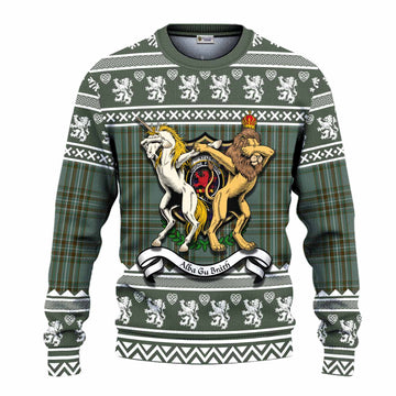 Kelly Clan Tartan Crest Christmas Ugly Sweater Coat of Arms Funny Style - Tartan Vibes Clothing