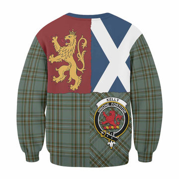 Kelly Crest Tartan Sweatshirt with Lion Rampant Saltire Style