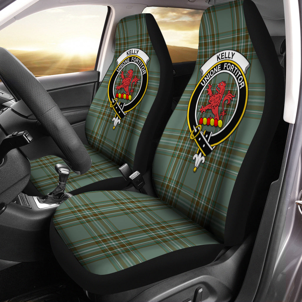 Kelly Dress Tartan Car Seat Cover with Family Crest One Size - Tartanvibesclothing