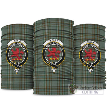 Kelly Dress Tartan Neck Gaiters, Tartan Bandanas, Tartan Head Band with Family Crest
