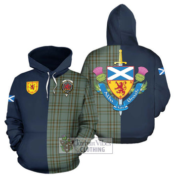 Tartan Vibes Clothing Kelly Dress Tartan Hoodie with Scottish Lion Royal Arm Half Style