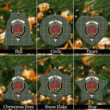 Kelly Dress Tartan Christmas Ornaments with Family Crest - Tartanvibesclothing