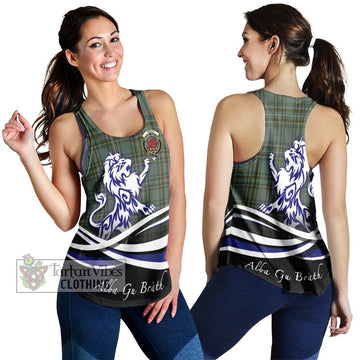 Kelly Tartan Women's Racerback Tanks with Alba Gu Brath Regal Lion Emblem 4XL - Tartanvibesclothing Shop