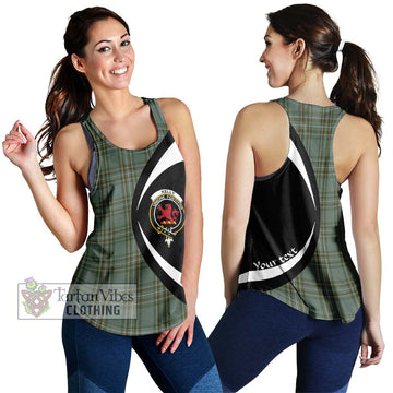 Kelly Tartan Women's Racerback Tanks with Family Crest Circle Style 4XL - Tartan Vibes Clothing