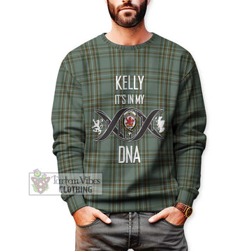 Kelly Tartan Sweatshirt with Family Crest DNA In Me Style Unisex - Tartanvibesclothing Shop