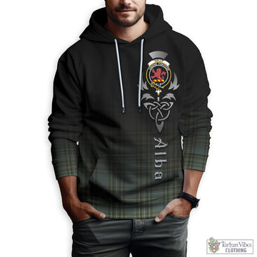 Tartan Vibes Clothing Kelly Dress Tartan Hoodie Featuring Alba Gu Brath Family Crest Celtic Inspired
