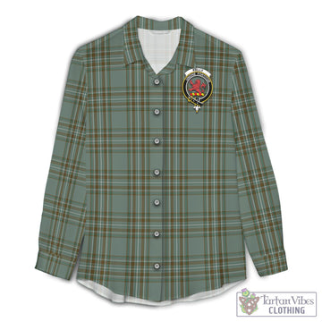 Kelly Dress Tartan Womens Casual Shirt with Family Crest
