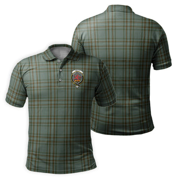 Kelly Tartan Men's Polo Shirt with Family Crest - Tartan Vibes Clothing