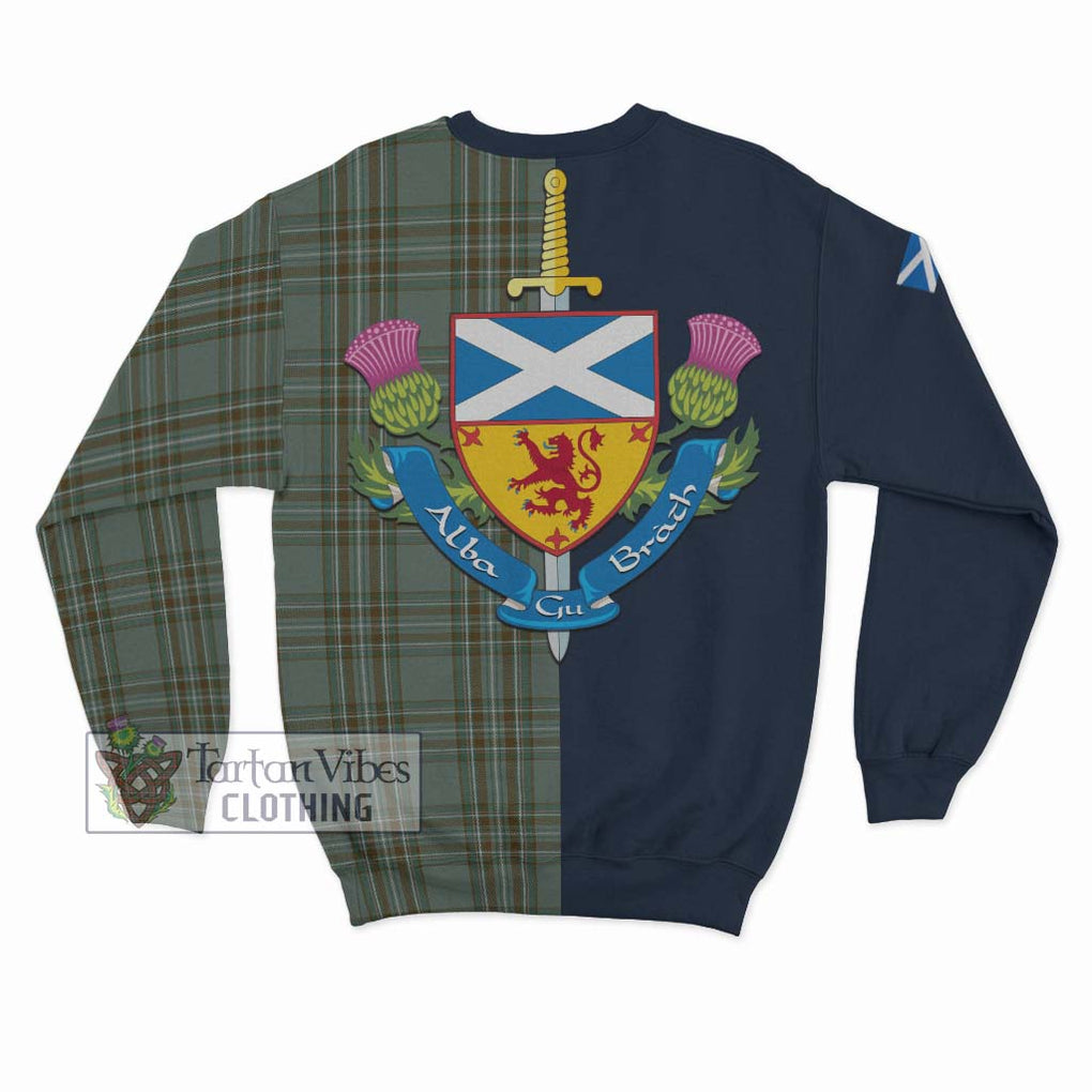 Tartan Vibes Clothing Kelly Dress Tartan Sweatshirt with Scottish Lion Royal Arm Half Style