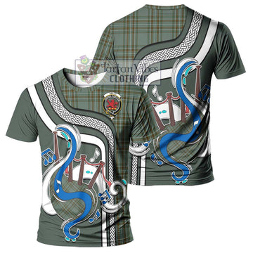 Kelly Tartan T-Shirt with Epic Bagpipe Style - Tartanvibesclothing Shop