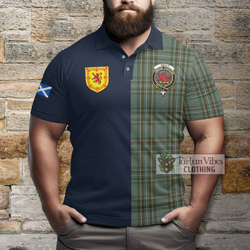 Tartan Vibes Clothing Kelly Dress Tartan Polo Shirt with Scottish Lion Royal Arm Half Style