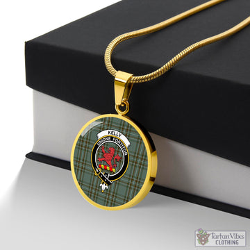 Kelly Dress Tartan Circle Necklace with Family Crest