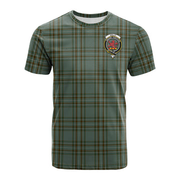 Kelly Tartan T-Shirt with Family Crest - Tartan Vibes Clothing