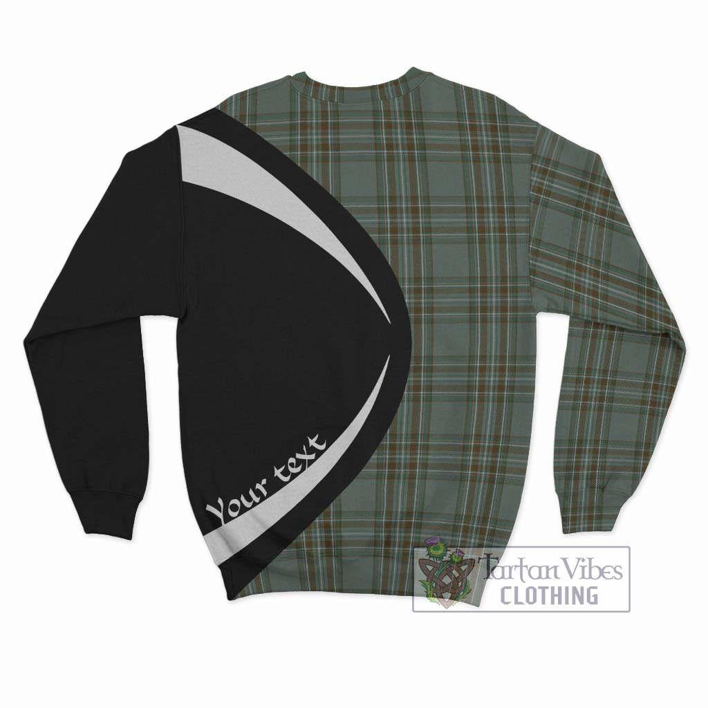 Kelly Tartan Sweatshirt with Family Crest Circle Style - Tartan Vibes Clothing