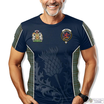 Kelly Dress Tartan T-Shirt with Family Crest and Scottish Thistle Vibes Sport Style