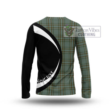 Kelly Tartan Long Sleeve T-Shirt with Family Crest Circle Style - Tartan Vibes Clothing